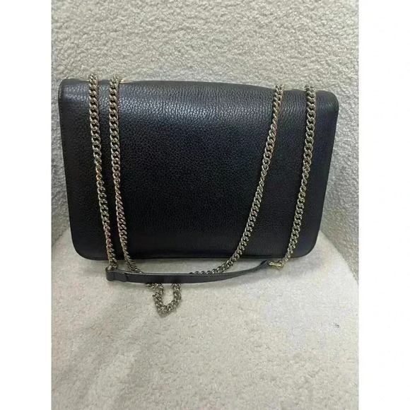 Gucci Interlocking GG Black Leather Chain Bag - Excellent Condition - Picture 2 of 5